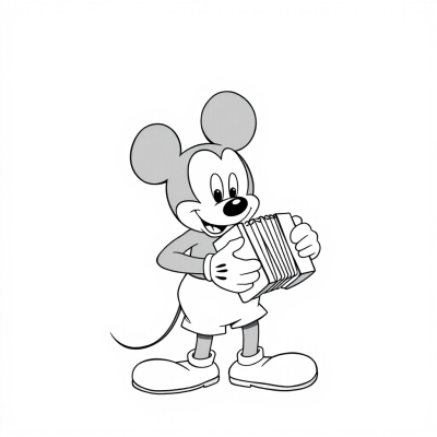 Mickey Mouse Plays the Accordion