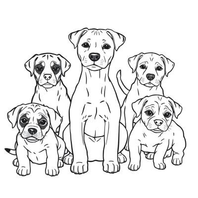 Puppies of Different Breeds