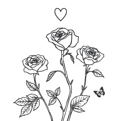 Roses and Heart