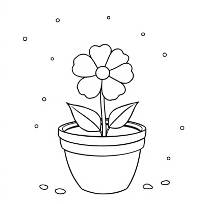 Simple Flower in a Pot