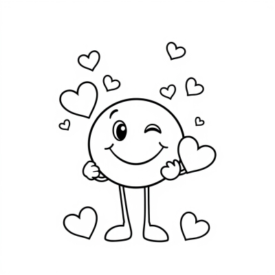 Smiley with Hearts