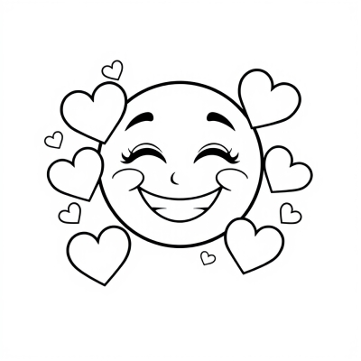 Smiling Emoji with Hearts