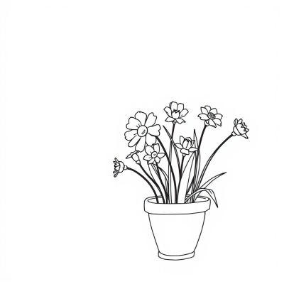 Spring Flowers in a Pot