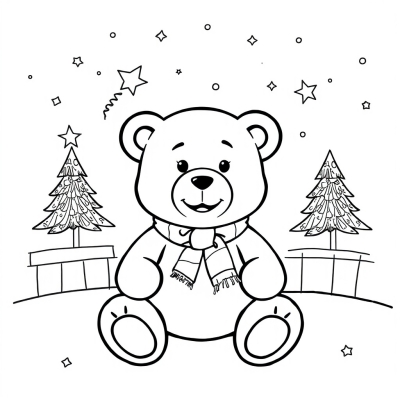 Teddy Bear for Kids on New Year
