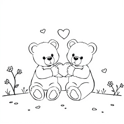 Teddy Bears with Hearts