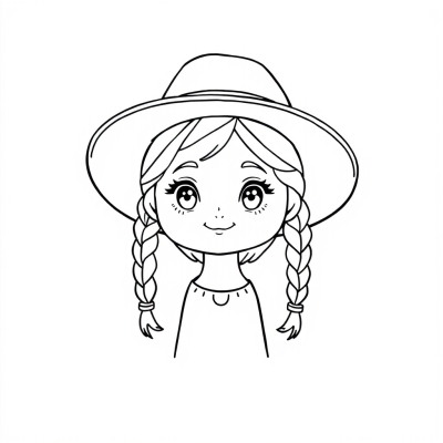 Toca Boca Girl in Hat with Braids