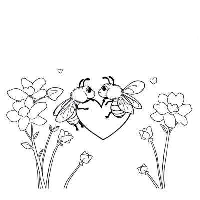 Valentine's Card with Bees
