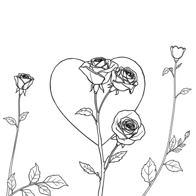 Valentine Heart Shaped Roses