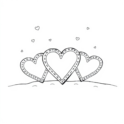 Valentine's Day Three Hearts