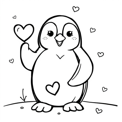 Valentine's Day Penguin