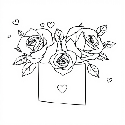 Valentine's Day Card with Roses