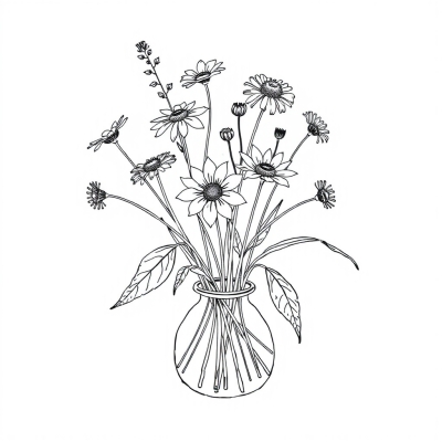 Wildflowers in a Vase