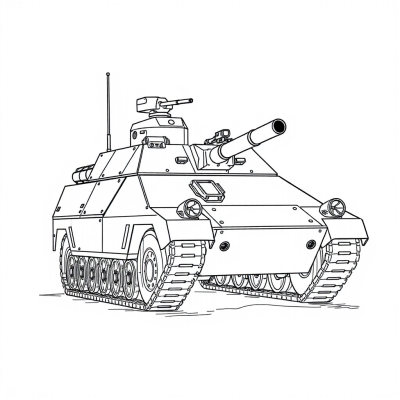 Armored Vehicle with Gun