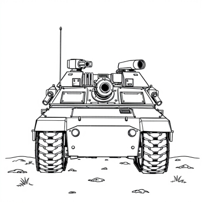 Armored Vehicle with Machine Gun