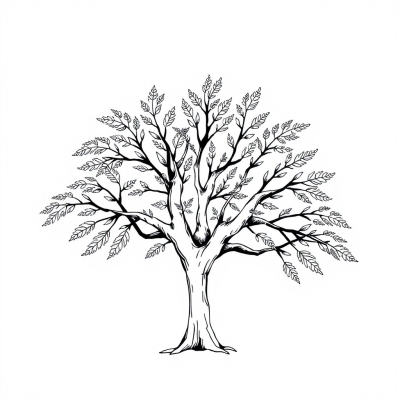 Autumn Tree without Leaves