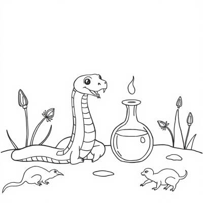 Snake and Magic Potion