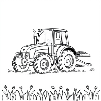 Cute Watering Tractor