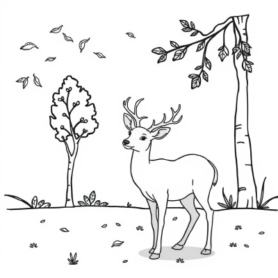 Deer on an Autumn Day