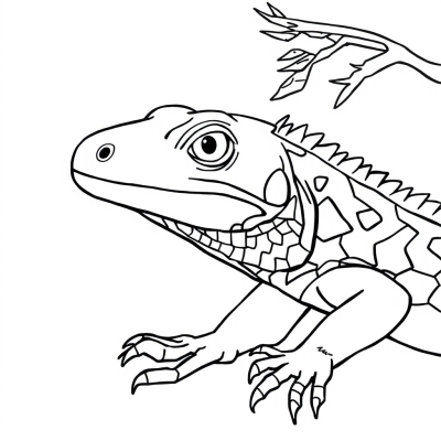 Detailed Lizard Head