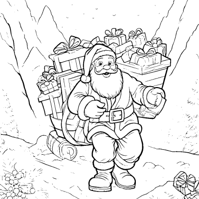 Father Frost Carries a Mountain of Gifts