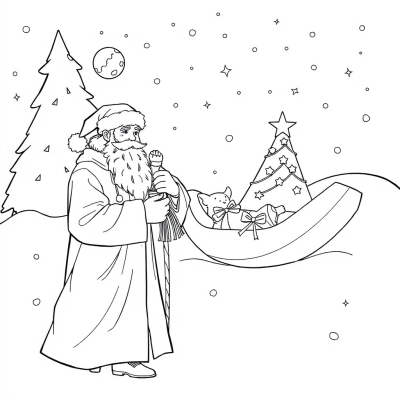 Father Frost on Christmas Eve