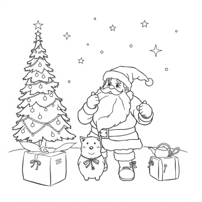 Ded Moroz Watching New Year Show