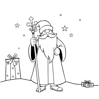 Father Frost with a Staff