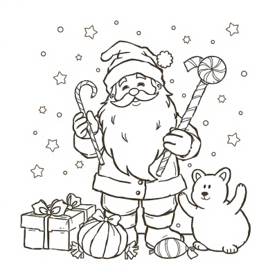 Ded Moroz with Toys and Candies