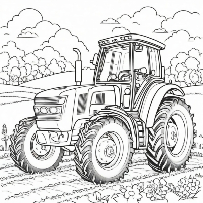 Funny Cartoon Tractor