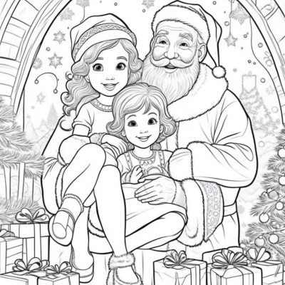 Girl on Grandfather Frost's Lap