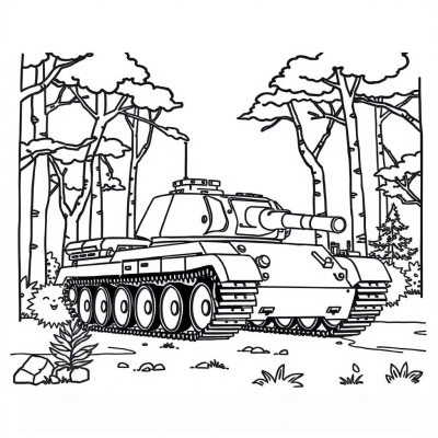 Heavy Tank in the Forest