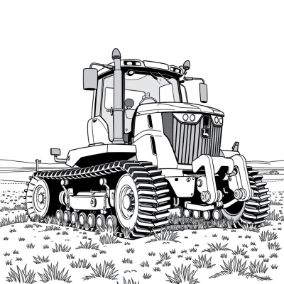 Huge John Deere 8RX Crawler Tractor