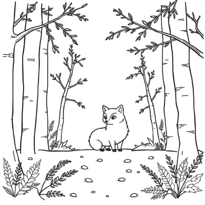 Fox in the Autumn Forest