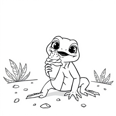 Lizard with Ice Cream
