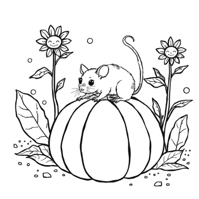 Mouse on a Pumpkin