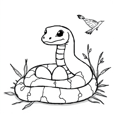 The Snake Guards the Eggs