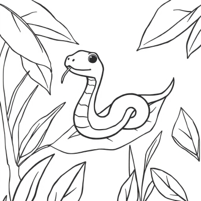 Snake on a Leaf