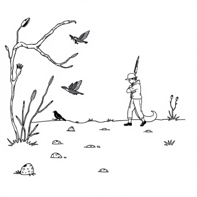 A Snake Caught the Hunter