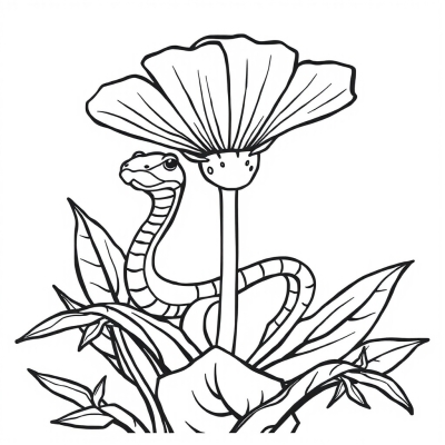 Snake in a Flower