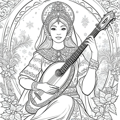 Snegurochka with Balalaika
