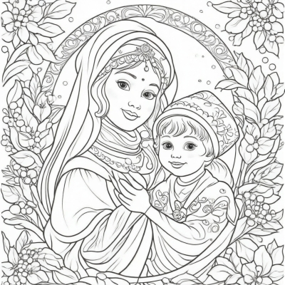 Snegurochka with a Little Boy