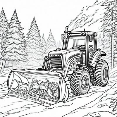 Snow Plow Tractor