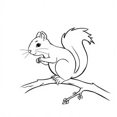Squirrel Sitting on a Branch