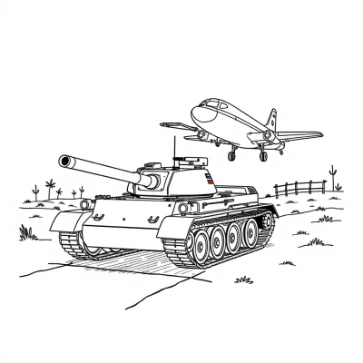 Tank and Airplane