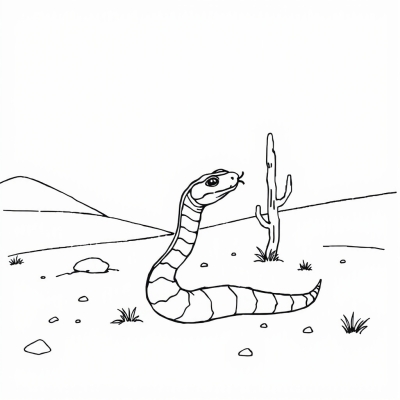 Snake Slithering in the Desert