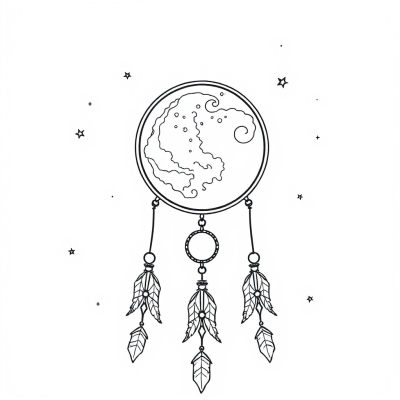 Stress Relief Moon Dreamcatcher