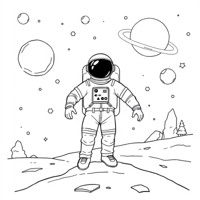 Astronaut in Outer Space