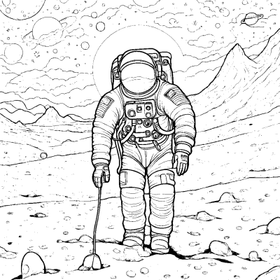 Astronaut on the Moon's Surface