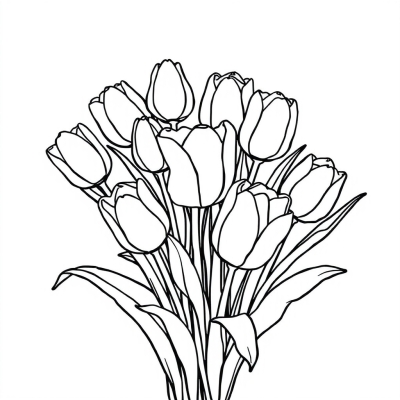 Bouquet of Tulips for March 8