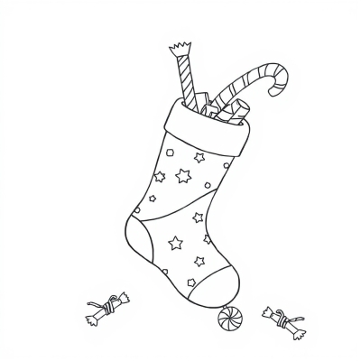 Christmas Stocking with Candy